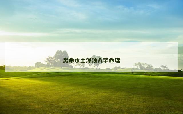 男命水土浑浊八字命理