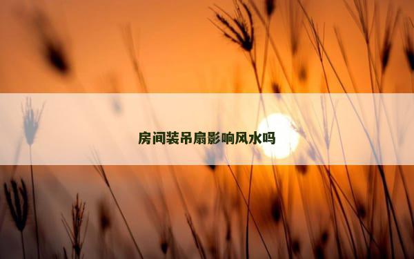 房间装吊扇影响风水吗