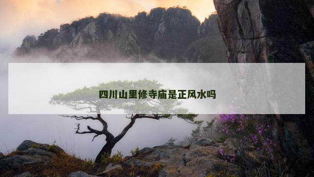 四川山里修寺庙是正风水吗