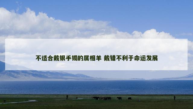 不适合戴银手镯的属相羊 戴错不利于命运发展