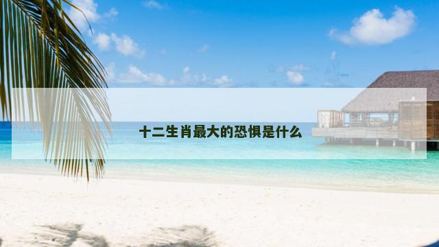 十二生肖最大的恐惧是什么 十二生肖最大的恐惧是什么