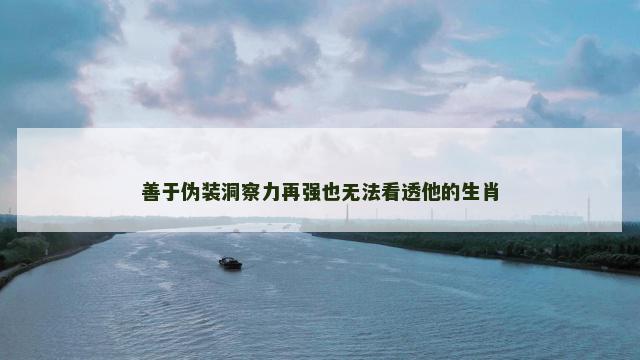 善于伪装洞察力再强也无法看透他的生肖