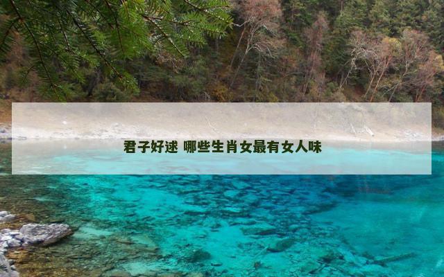 君子好逑 哪些生肖女最有女人味