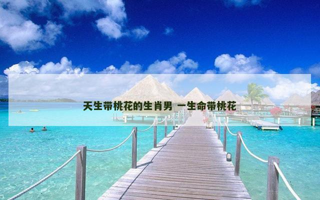 天生带桃花的生肖男 一生命带桃花