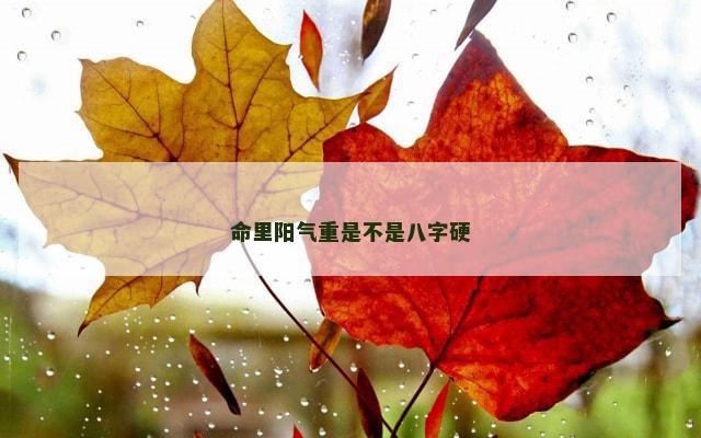 命里阳气重是不是八字硬 命里阳气重是不是八字硬
