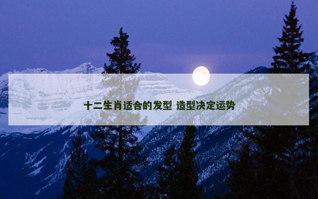 十二生肖适合的发型 造型决定运势