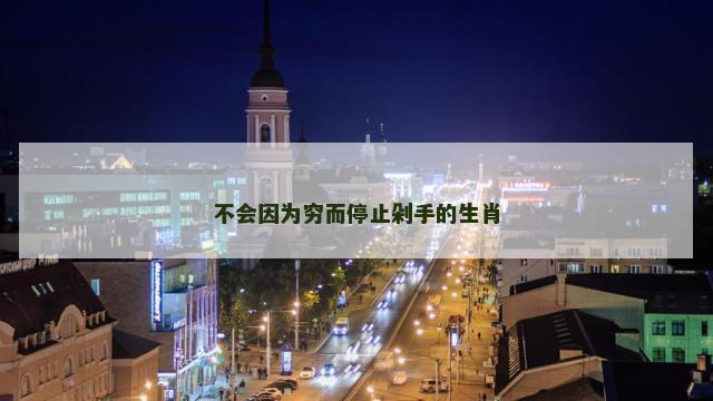 不会因为穷而停止剁手的生肖