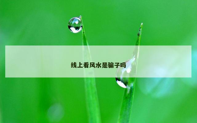 线上看风水是骗子吗 线上看风水是骗子吗