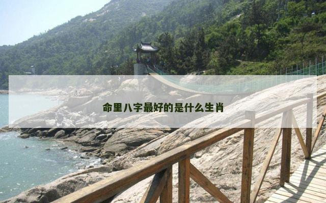 命里八字最好的是什么生肖
