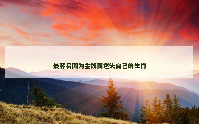 最容易因为金钱而迷失自己的生肖