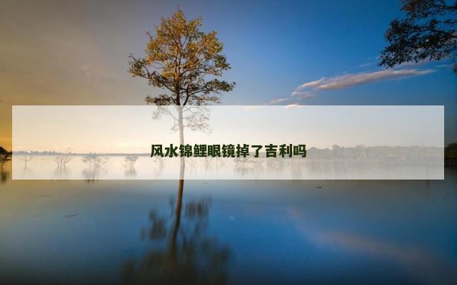 风水锦鲤眼镜掉了吉利吗