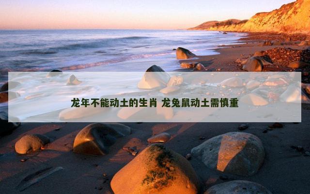 龙年不能动土的生肖 龙兔鼠动土需慎重