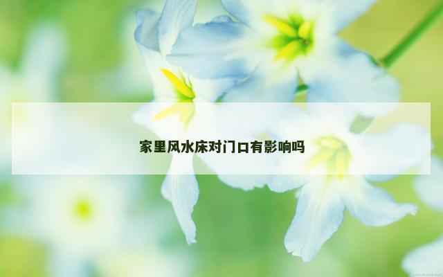 家里风水床对门口有影响吗