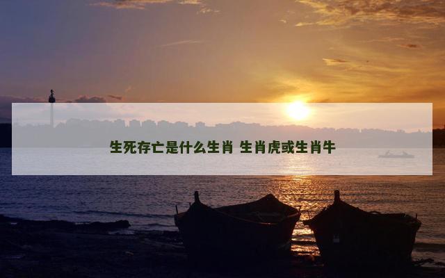 生死存亡是什么生肖 生肖虎或生肖牛