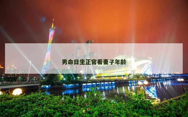 男命日坐正官看妻子年龄