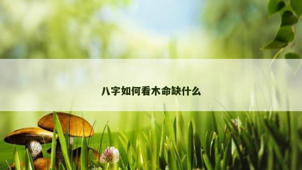 八字如何看木命缺什么 八字如何看木命缺什么