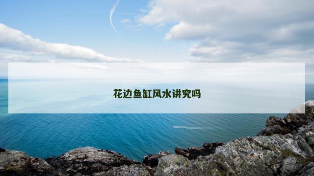 花边鱼缸风水讲究吗