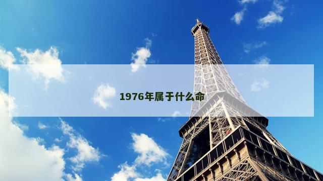 1976年属于什么命