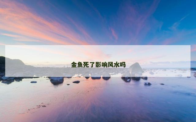 金鱼死了影响风水吗 金鱼死了影响风水吗