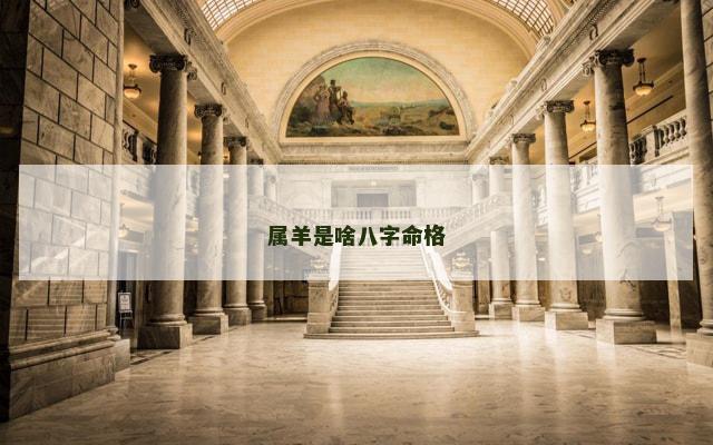 属羊是啥八字命格 属羊是啥八字命格