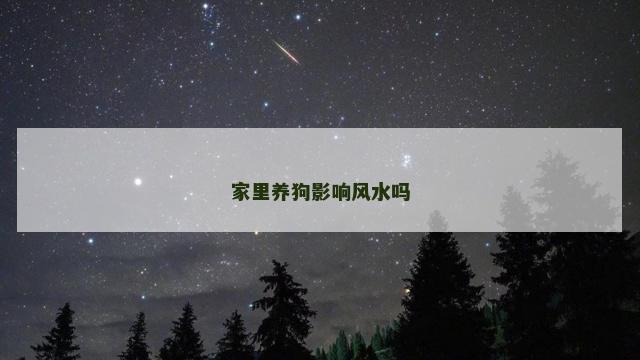 家里养狗影响风水吗 家里养狗影响风水吗