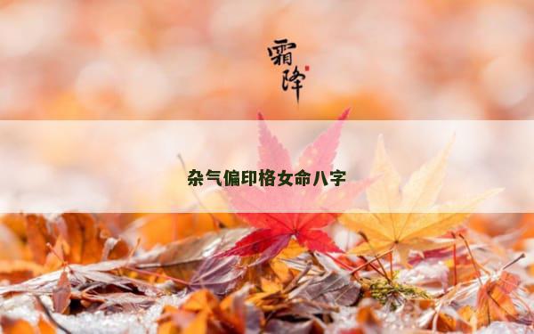 杂气偏印格女命八字