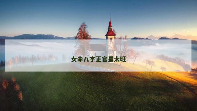 女命八字正官星太旺