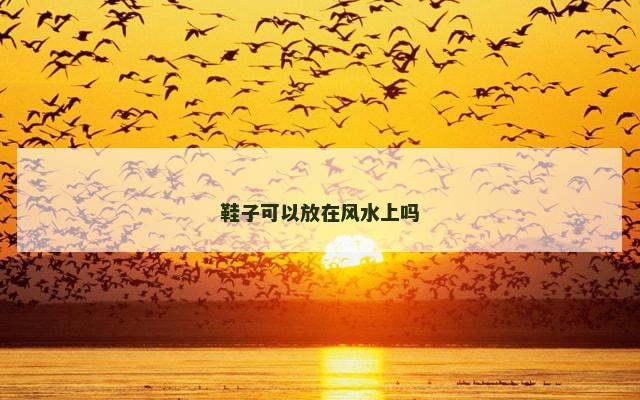 鞋子可以放在风水上吗