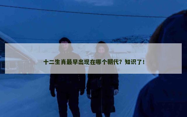 十二生肖最早出现在哪个朝代？知识了！