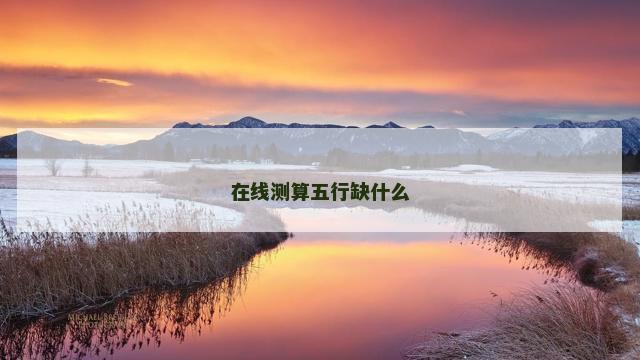 在线测算五行缺什么