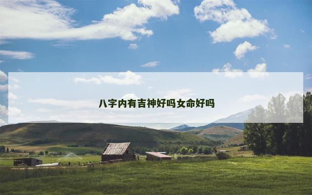 八字内有吉神好吗女命好吗