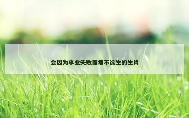 会因为事业失败而痛不欲生的生肖