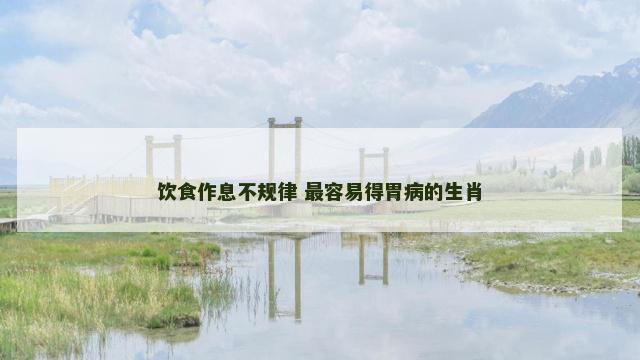 饮食作息不规律 最容易得胃病的生肖