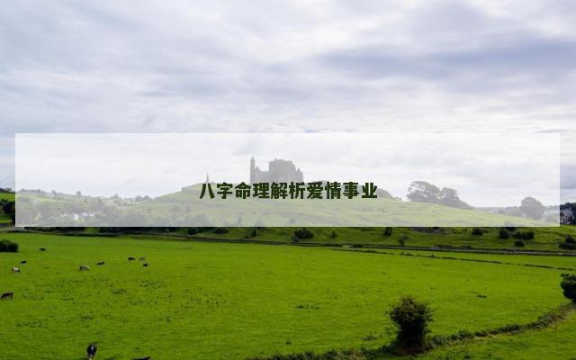 八字命理解析爱情事业