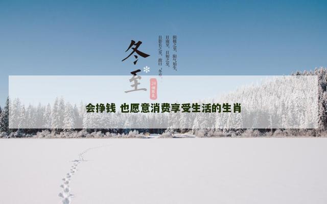 会挣钱 也愿意消费享受生活的生肖