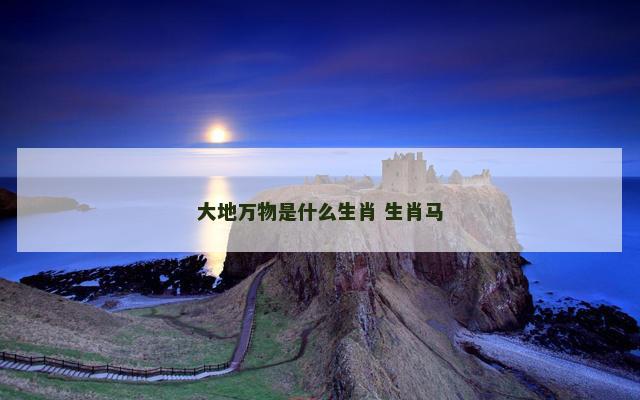 大地万物是什么生肖 生肖马