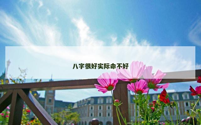 八字很好实际命不好