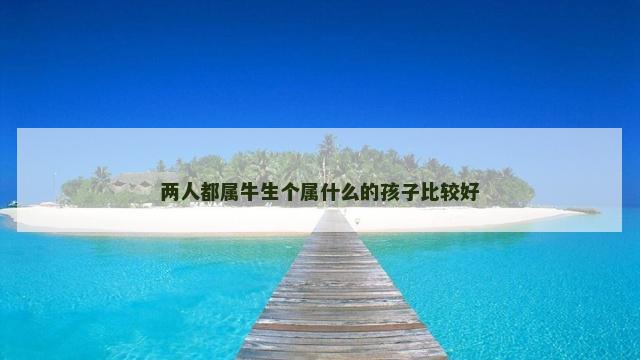 两人都属牛生个属什么的孩子比较好