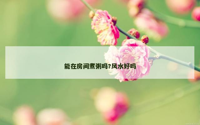 能在房间煮粥吗?风水好吗