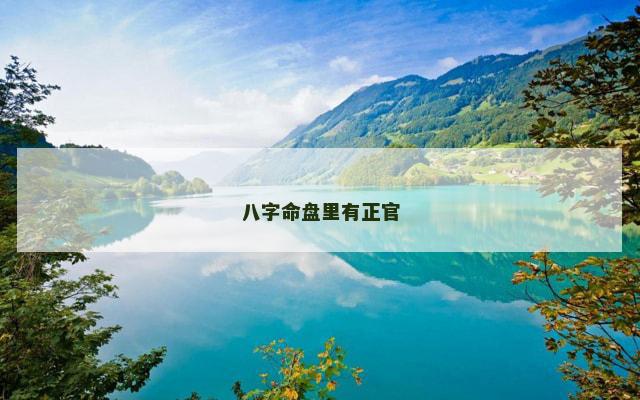 八字命盘里有正官