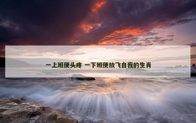 一上班便头疼 一下班便放飞自我的生肖