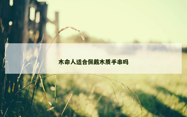 木命人适合佩戴木质手串吗