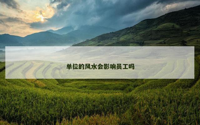 单位的风水会影响员工吗 单位的风水会影响员工吗