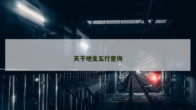 天干地支五行查询