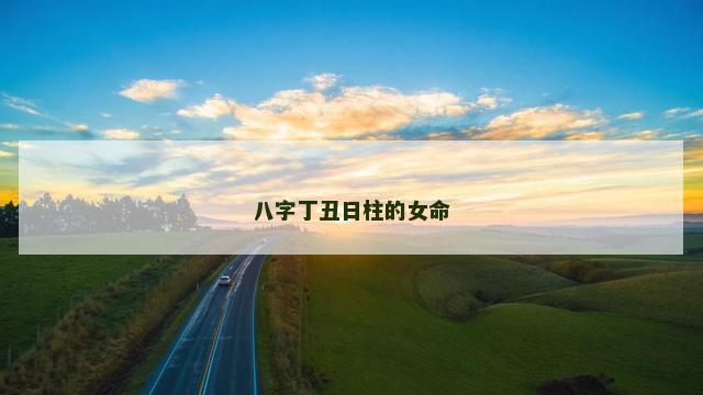 八字丁丑日柱的女命