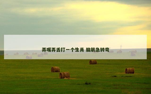 弄嘴弄舌打一个生肖 脑筋急转弯