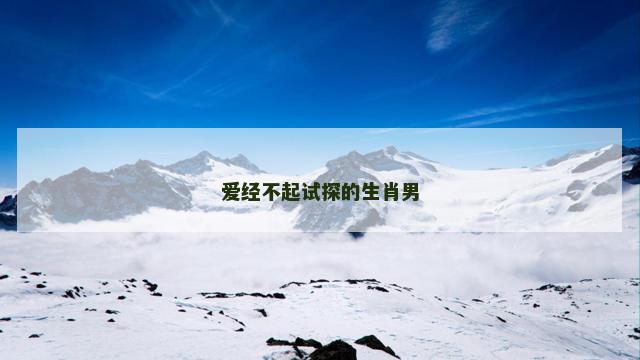 爱经不起试探的生肖男