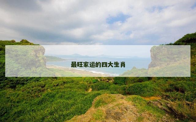 最旺家运的四大生肖