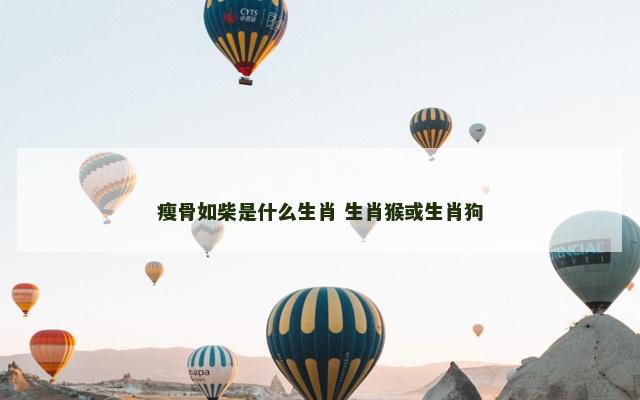 瘦骨如柴是什么生肖 生肖猴或生肖狗