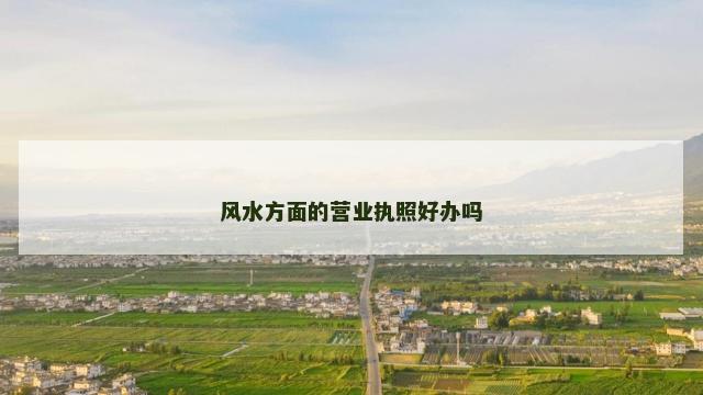 风水方面的营业执照好办吗